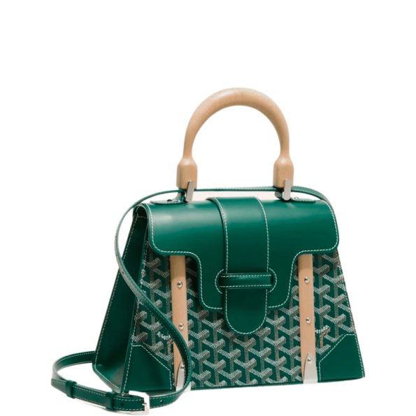 GOYARD SAIGON PM BAG GREEN 20CM