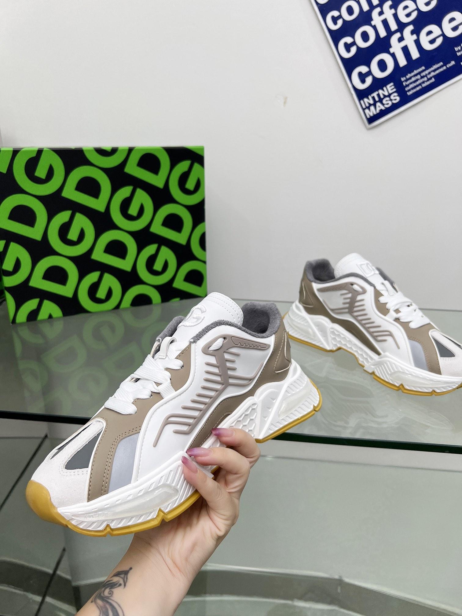 DOLCE & GABBANA MIXED-MATERIAL AIRMASTER SNEAKERS
