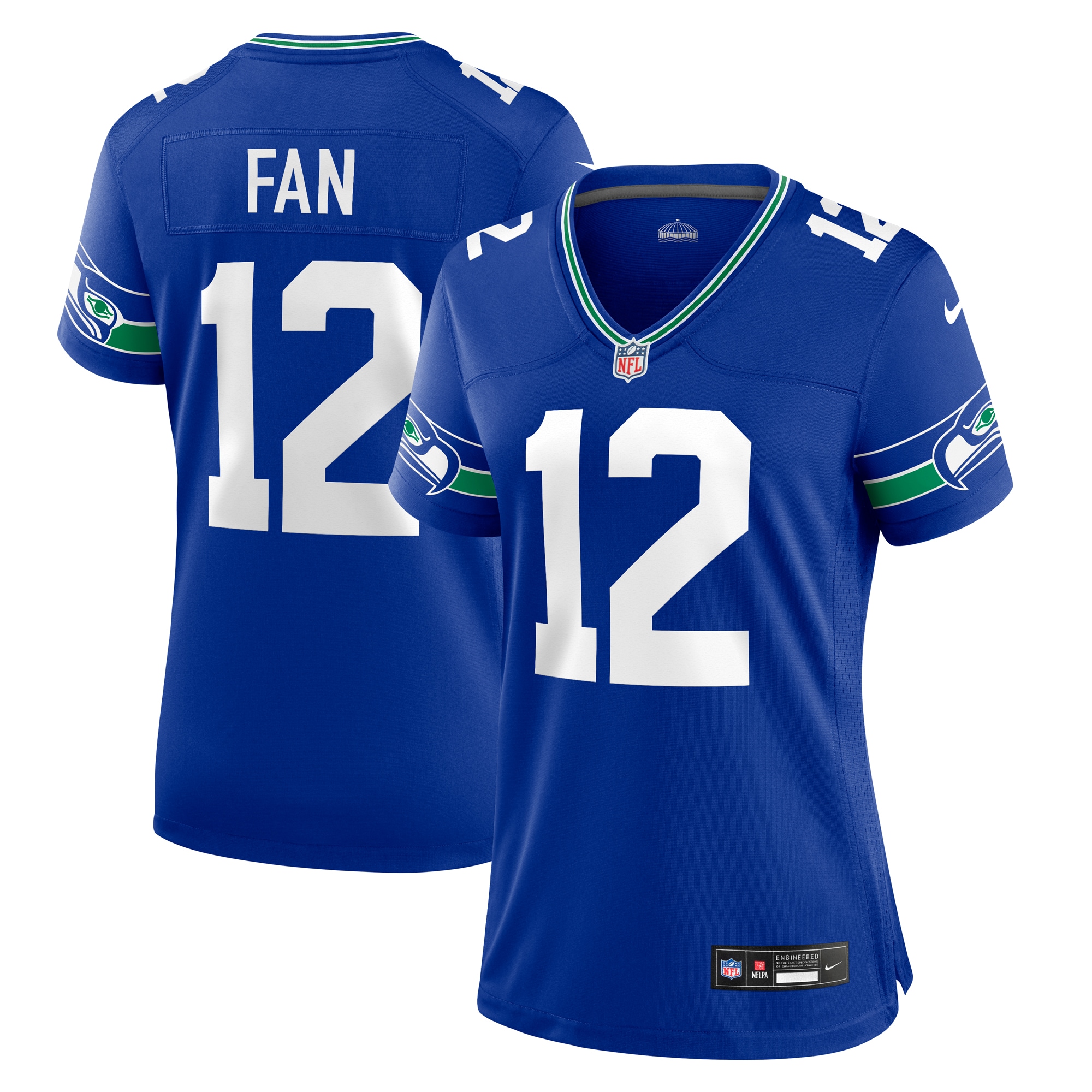 #12 Fan Seattle Seahawks Nike Women's Player Jersey - Royal