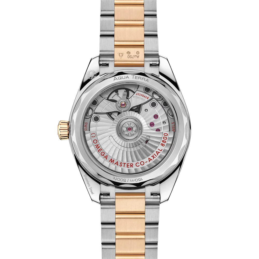 Omega Seamaster Aqua Terra Shades 34 mm Yellow Dial Stainless Steel and  Moonshine™ 18k Yellow Gold Bracelet 220.20.34.20.08.001