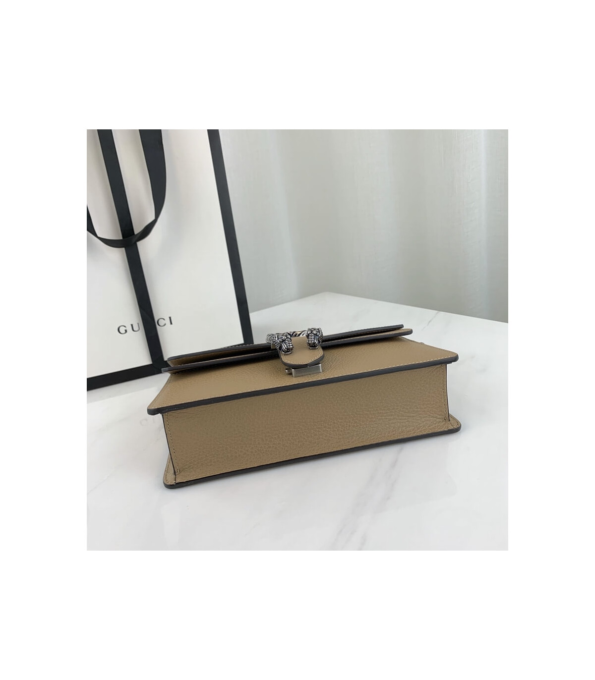 Gucci Dionysus Small Shoulder Bag in Apricot Leather