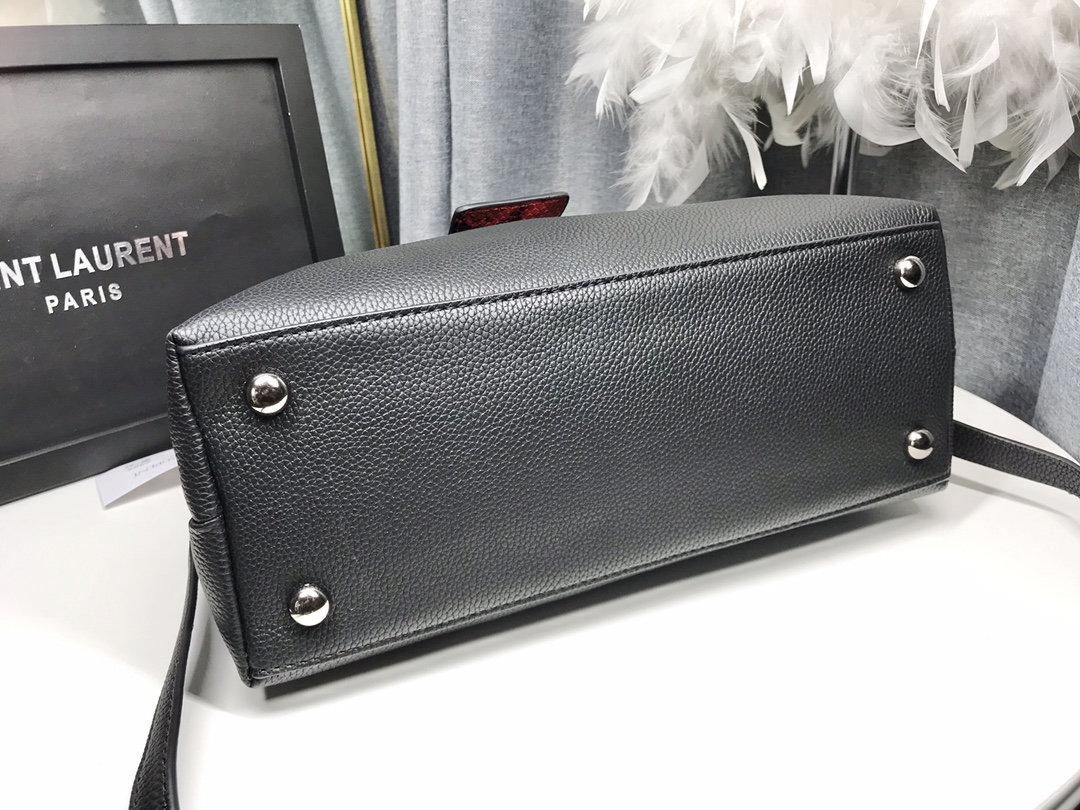Saint Laurent Large Tote Bag Two Componentes Grandes Black