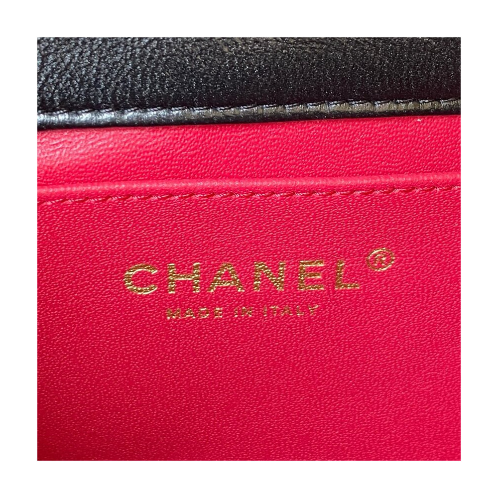 Chanel Mini Flap Bag in Lambskin with Enamel CC