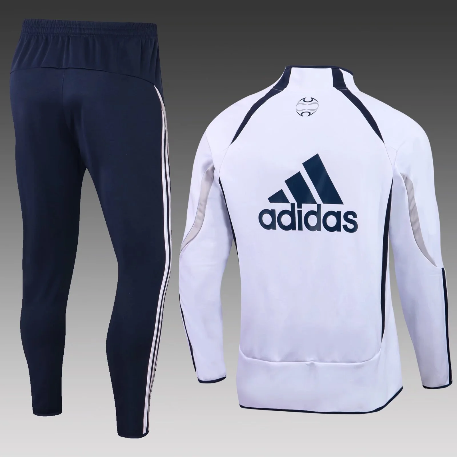 2022/2023 Real Madrid long zipper jacket white football shirt set -1:1 Thai quality