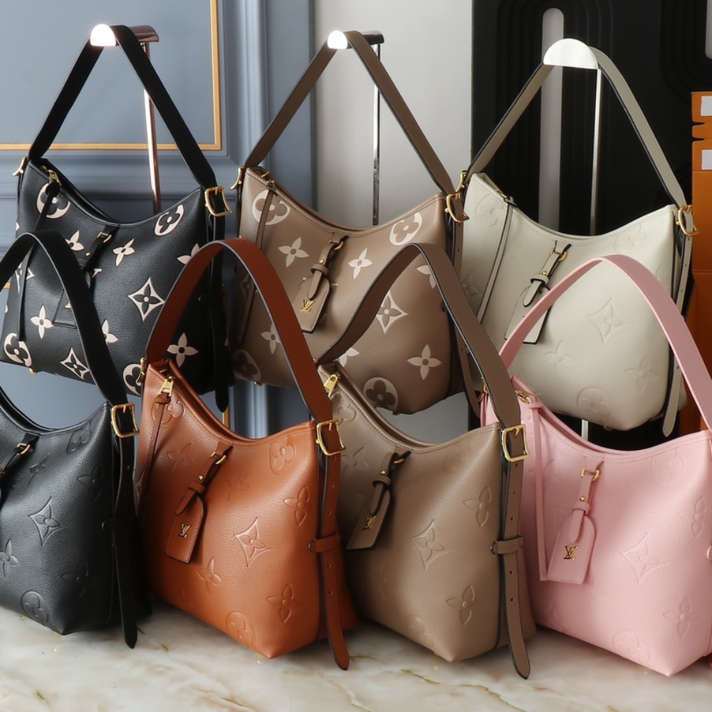 Louis Vuitton Carryall Pm Monogram Empreinte Pink Opale