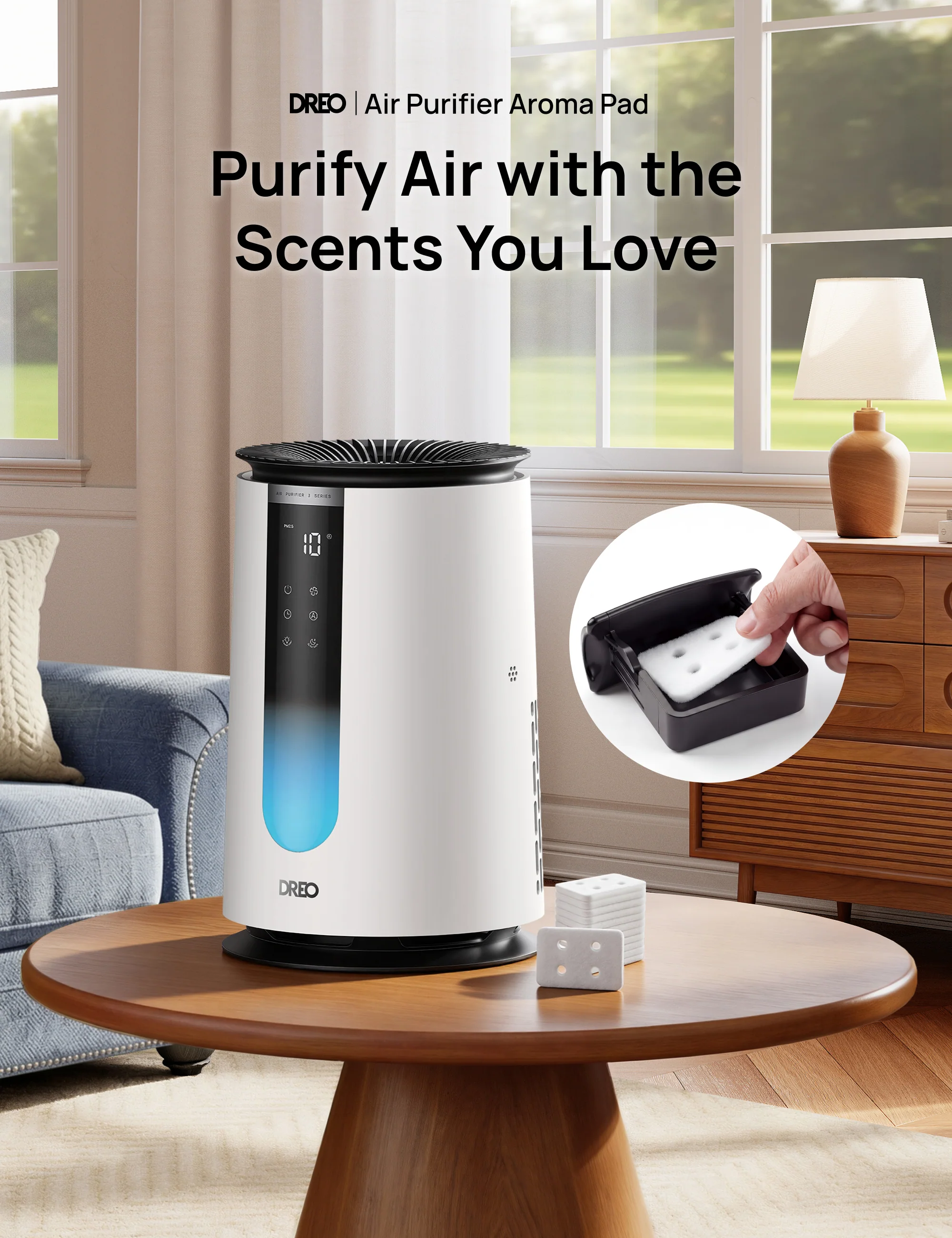 Air Purifier Aroma Pad For 338/338S Black/White