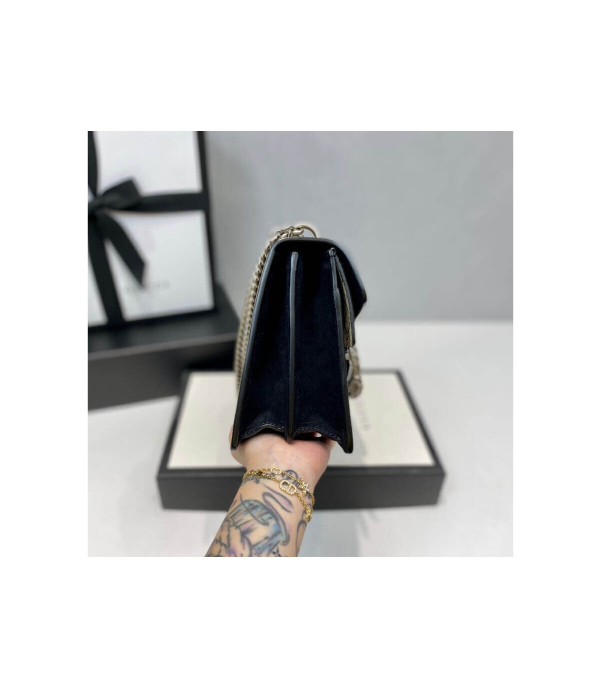 Gucci Dionysus Small GG Shoulder Bag Black