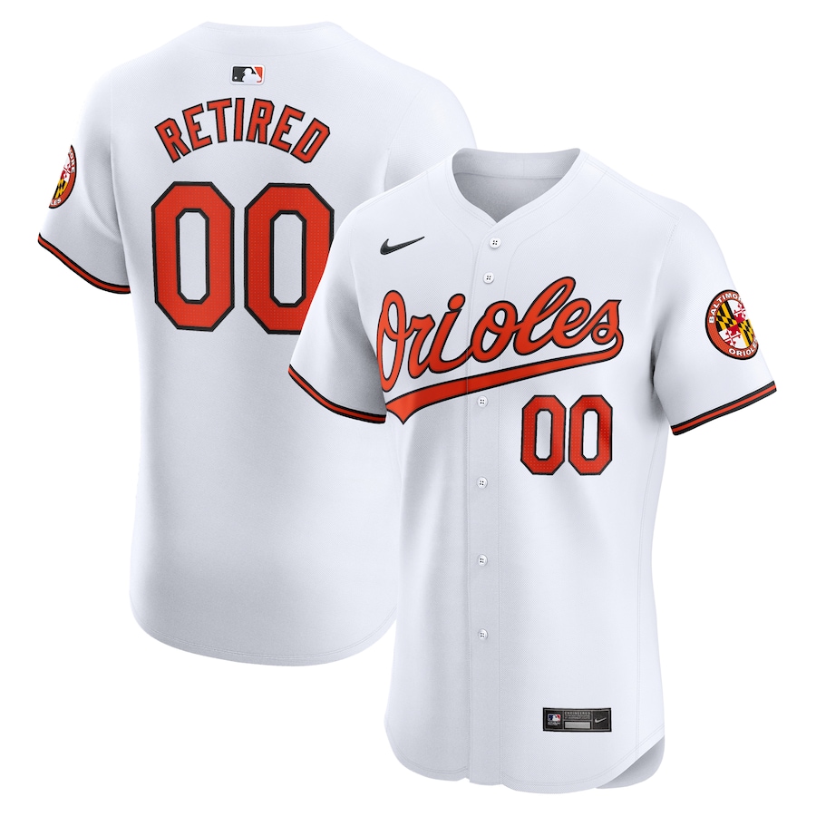 Baltimore Orioles Home Elite Pick-A-Player Retired Roster Jersey White