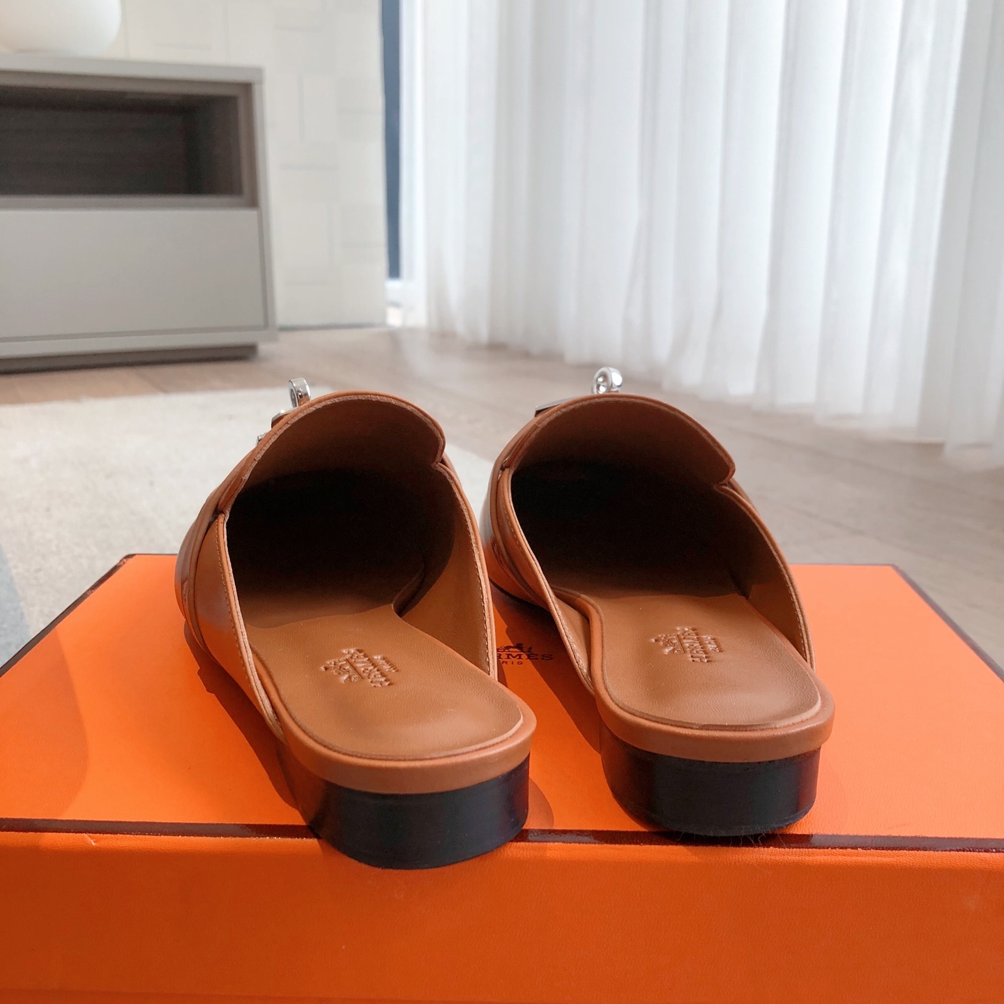 Hermes Oz Mule Brown
