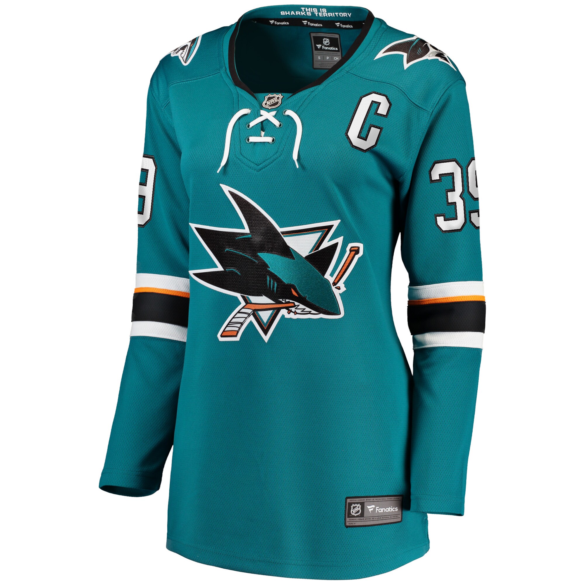 Logan Couture San Jose Sharks Fanatics Women’s Home Breakaway Player Jersey – Teal
