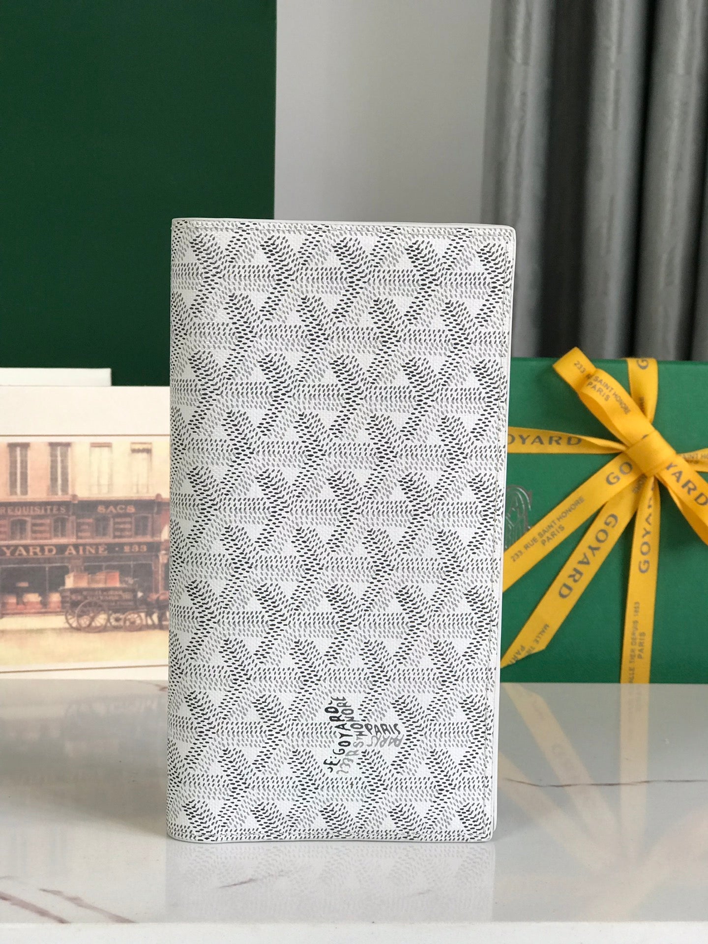 Goyard Richelieu Wallet 19 Cm White Goyardine Canvas