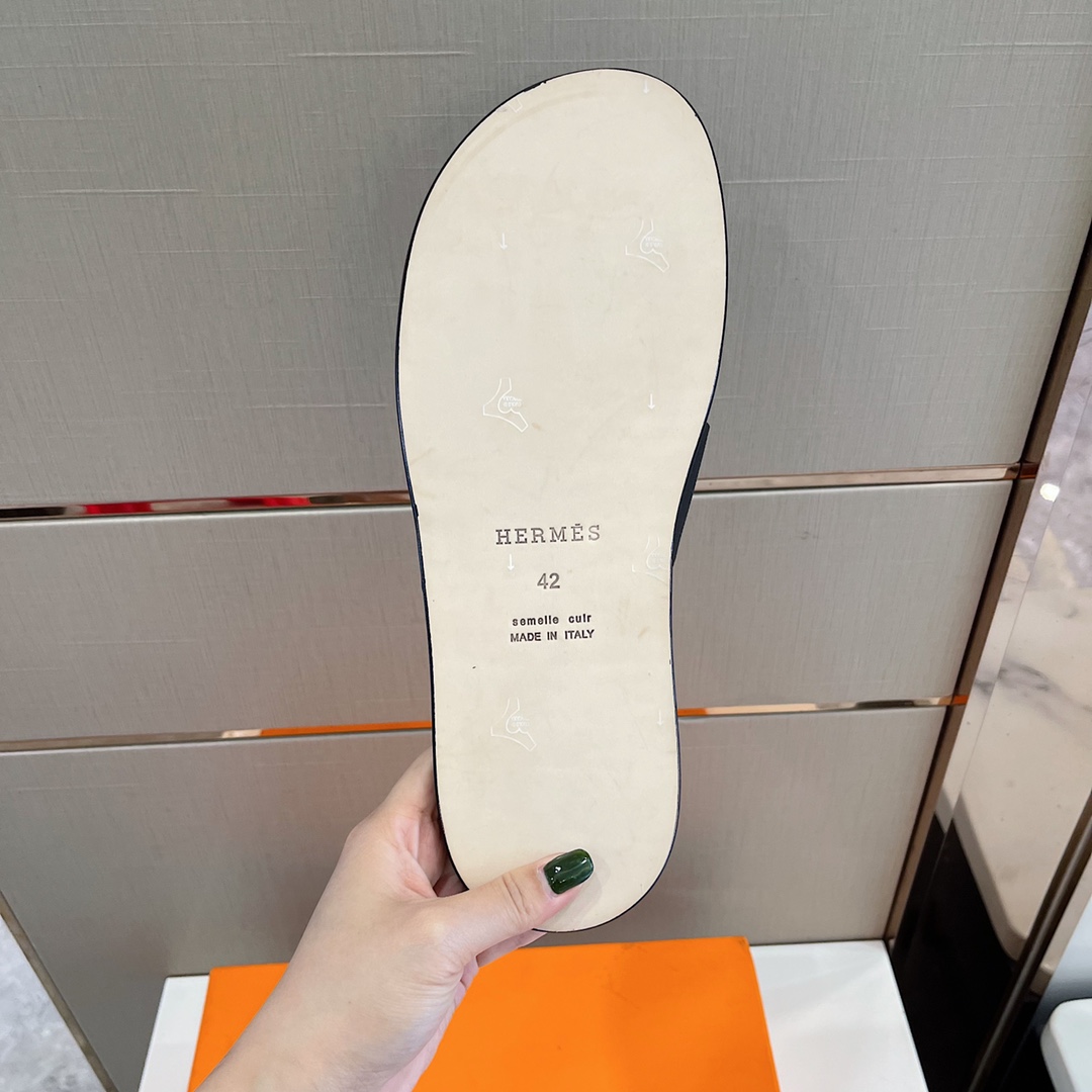 HERMES SANDAL IZMIR GREEN/PURPLE