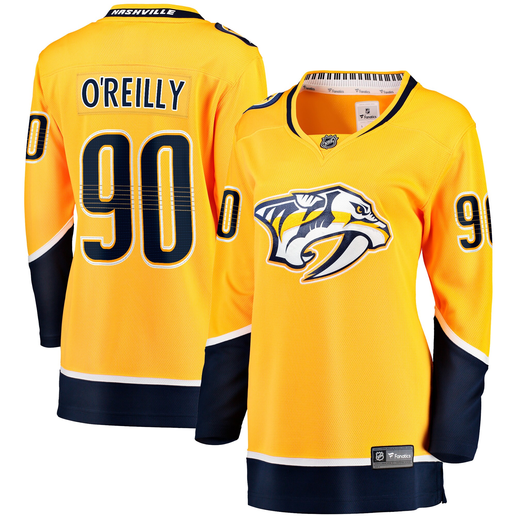Ryan O’Reilly Nashville Predators Fanatics Women’s Home Premier Breakaway Player Jersey – Gold