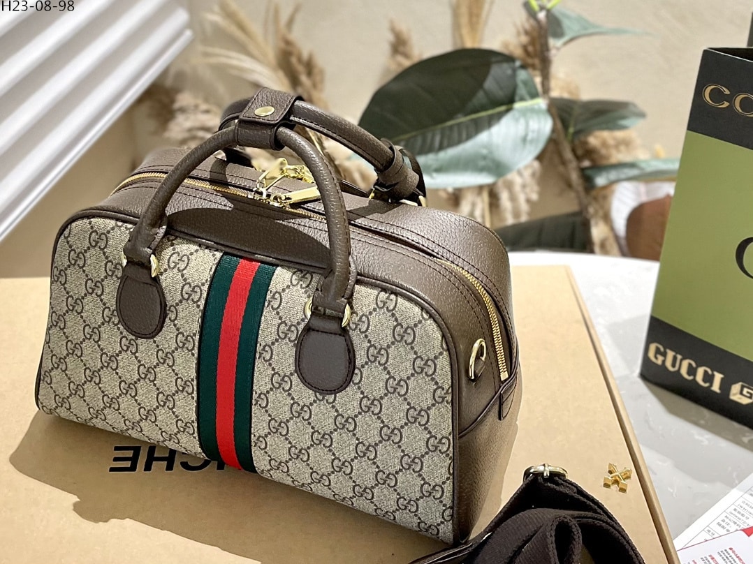 Gucci Ophidia Medium Gg Top Handle Bag Brown 32Cm 724575 9C2Sg 8746
