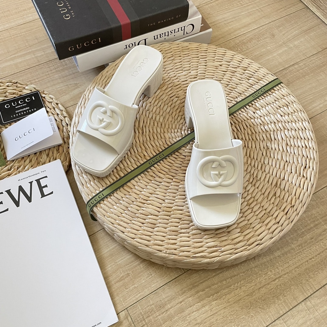 Gucci Women Slide Sandal White