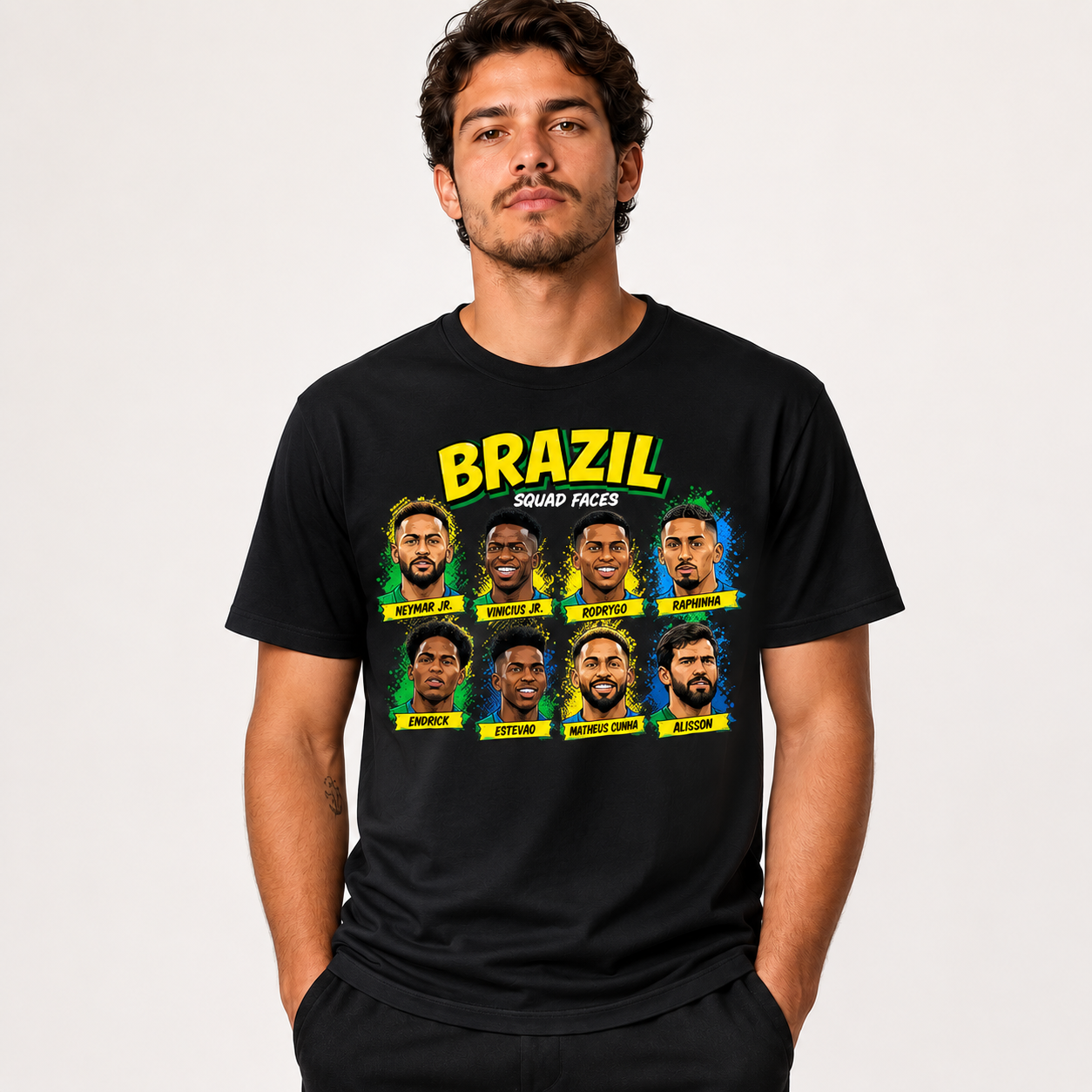 Brazilian Player Pure Cotton T-Shirt – Limited-Time Offer