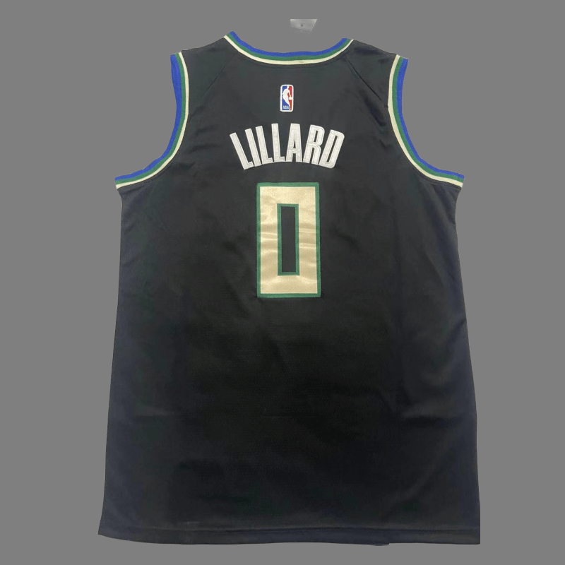 Damian Lillard Milwaukee Bucks Men's Black2023-2024 season Jersey