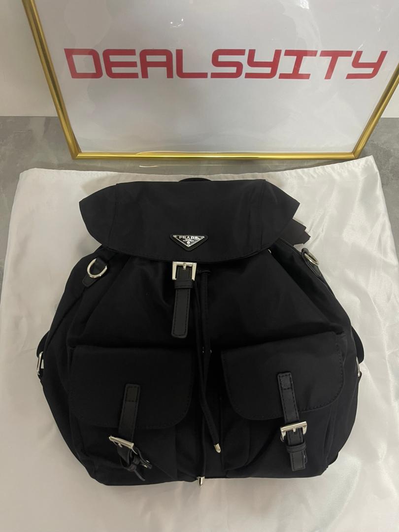 Prada Re-Nylon Medium Backpack Black
