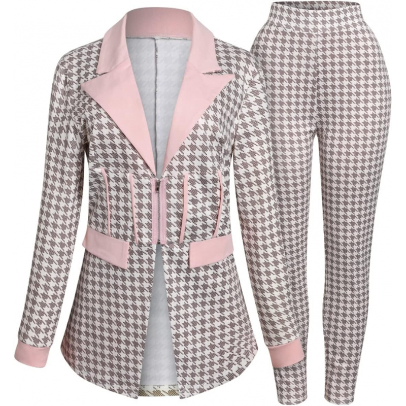 Women's Sexy 2 Pieces Denim Printed Zipper