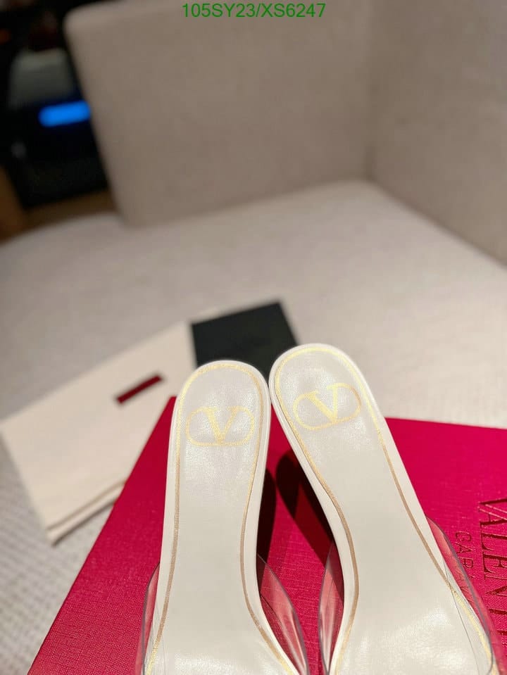 Valentino VLogo 80 Vinyl Leather Mule In White