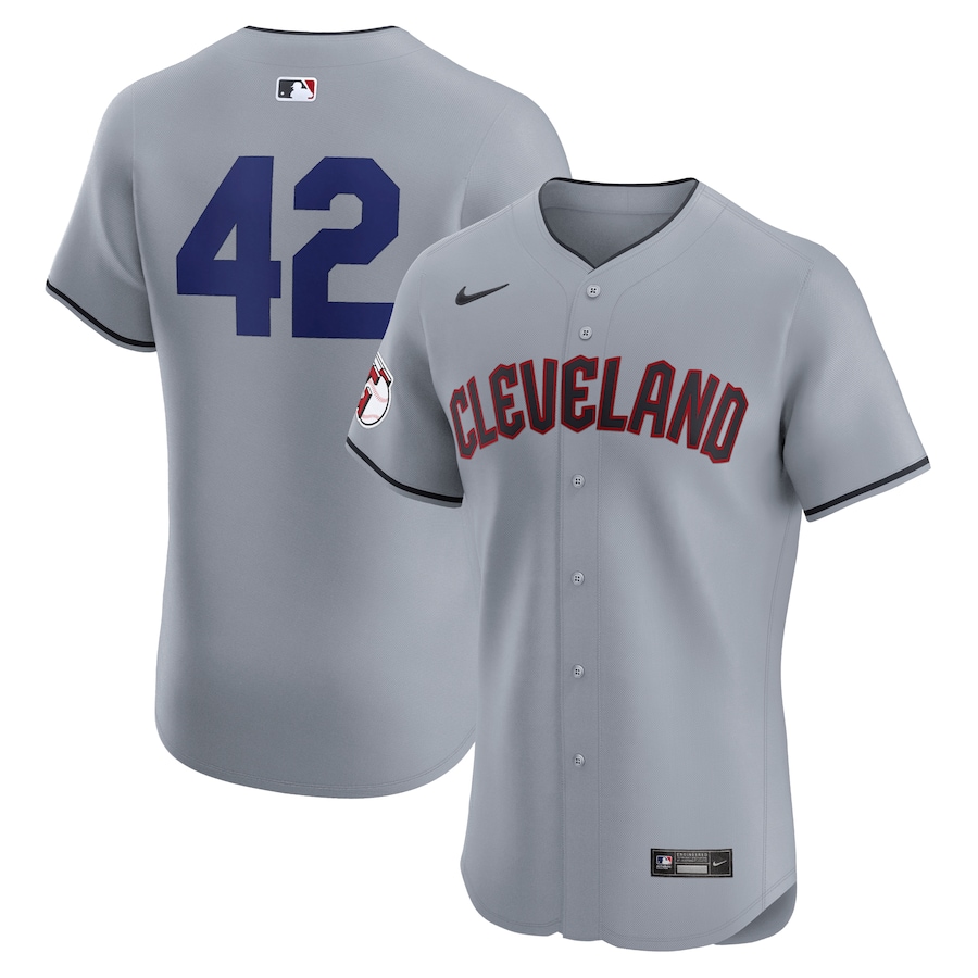 Cleveland Guardians Road 2024 Jackie Robinson Day Elite Jersey Gray