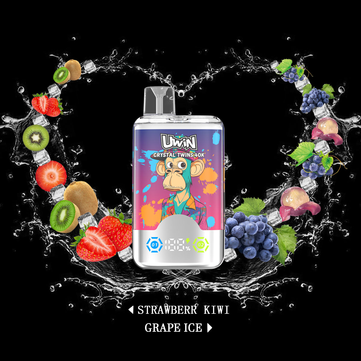 Uwin Twins Crystal 40K Disposable Vape(3 pieces)