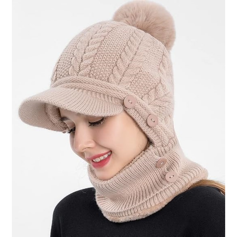 Women One Piece Slouchy Fleece Beanie Hats