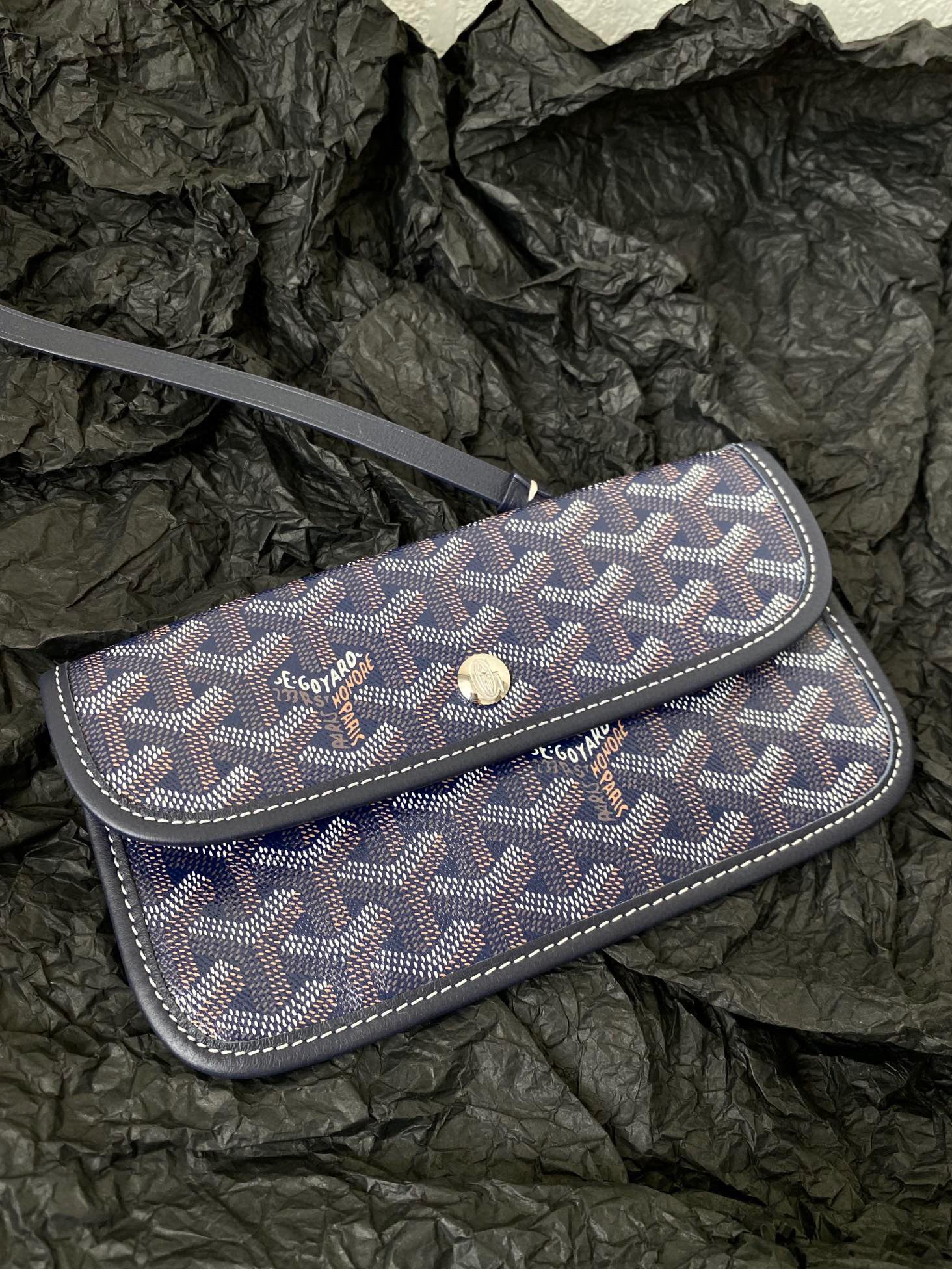 Goyard Saint Louis Gm 40Cm Navy Blue Canvas