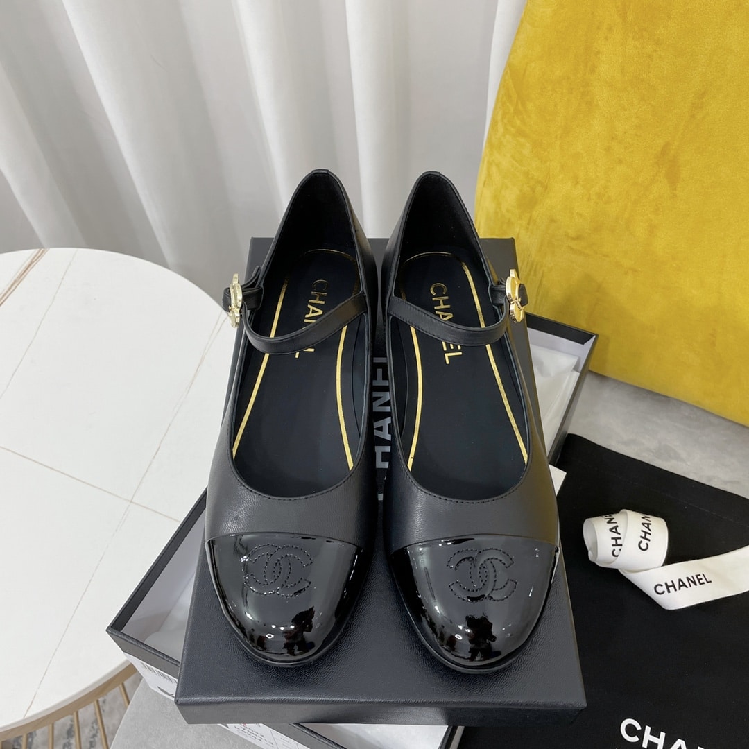 Chanel Mary Janes Black