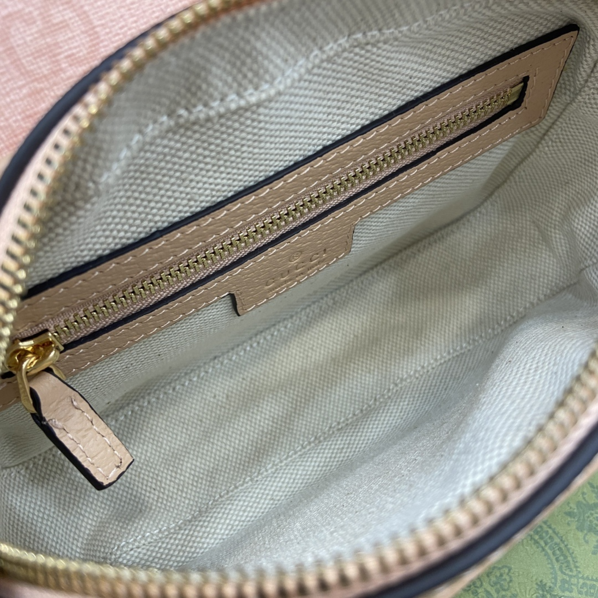Gucci Monogram Textured Dollar Mini Ophidia Rose Pink