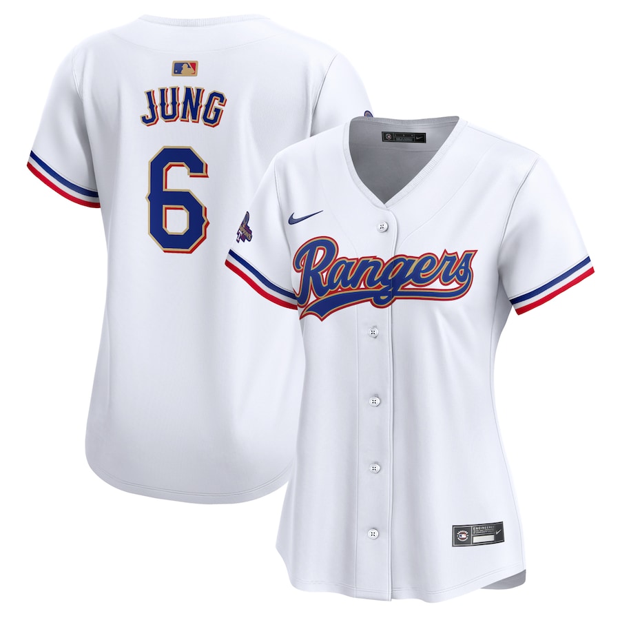 Josh Jung Texas Rangers Women's 2024 Gold Collection Limited Player Jersey  White