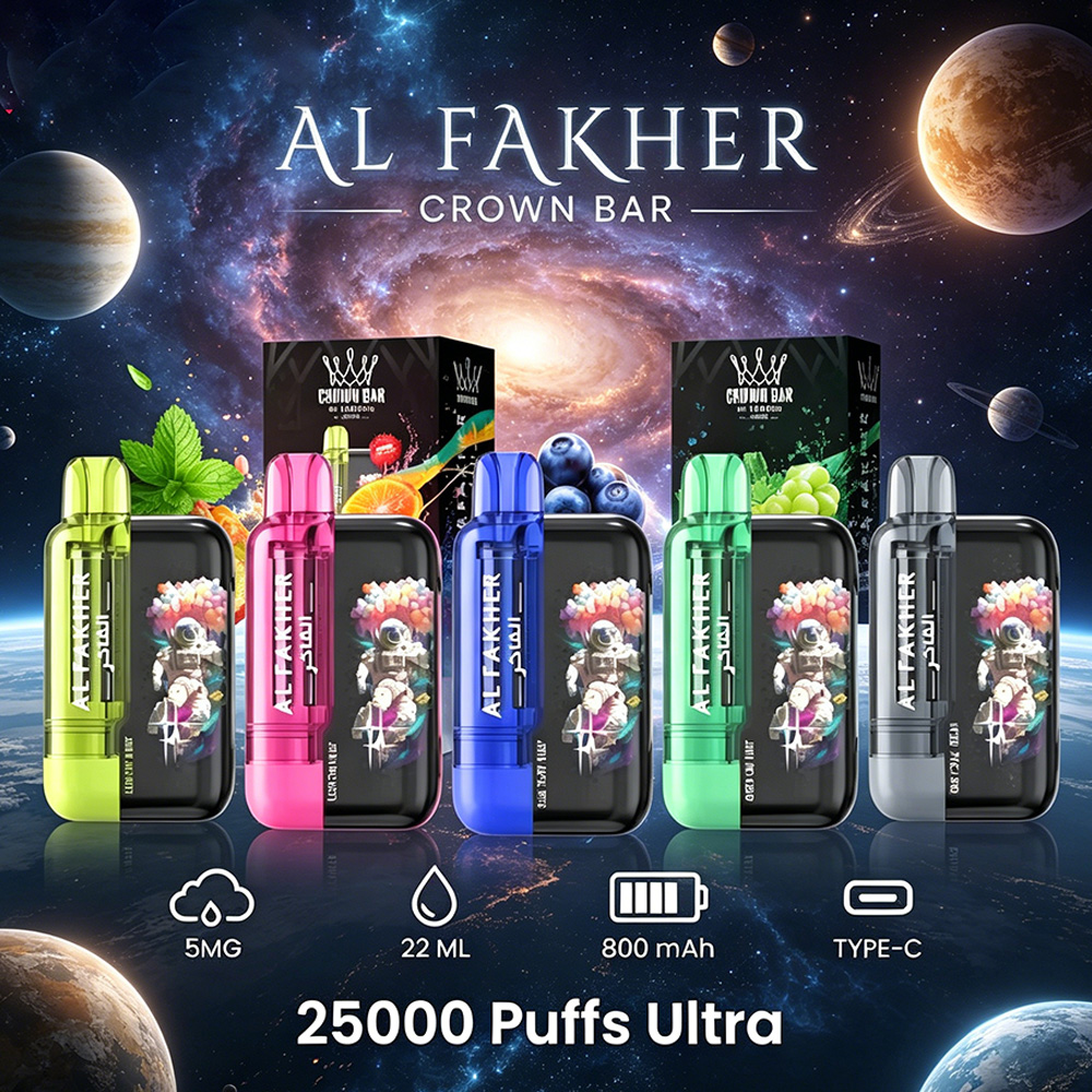 AL Fakher Crown Bar Ultra 25K 25000 Puffs Dual Mode Rechargeable LED Display E-Cigarette
