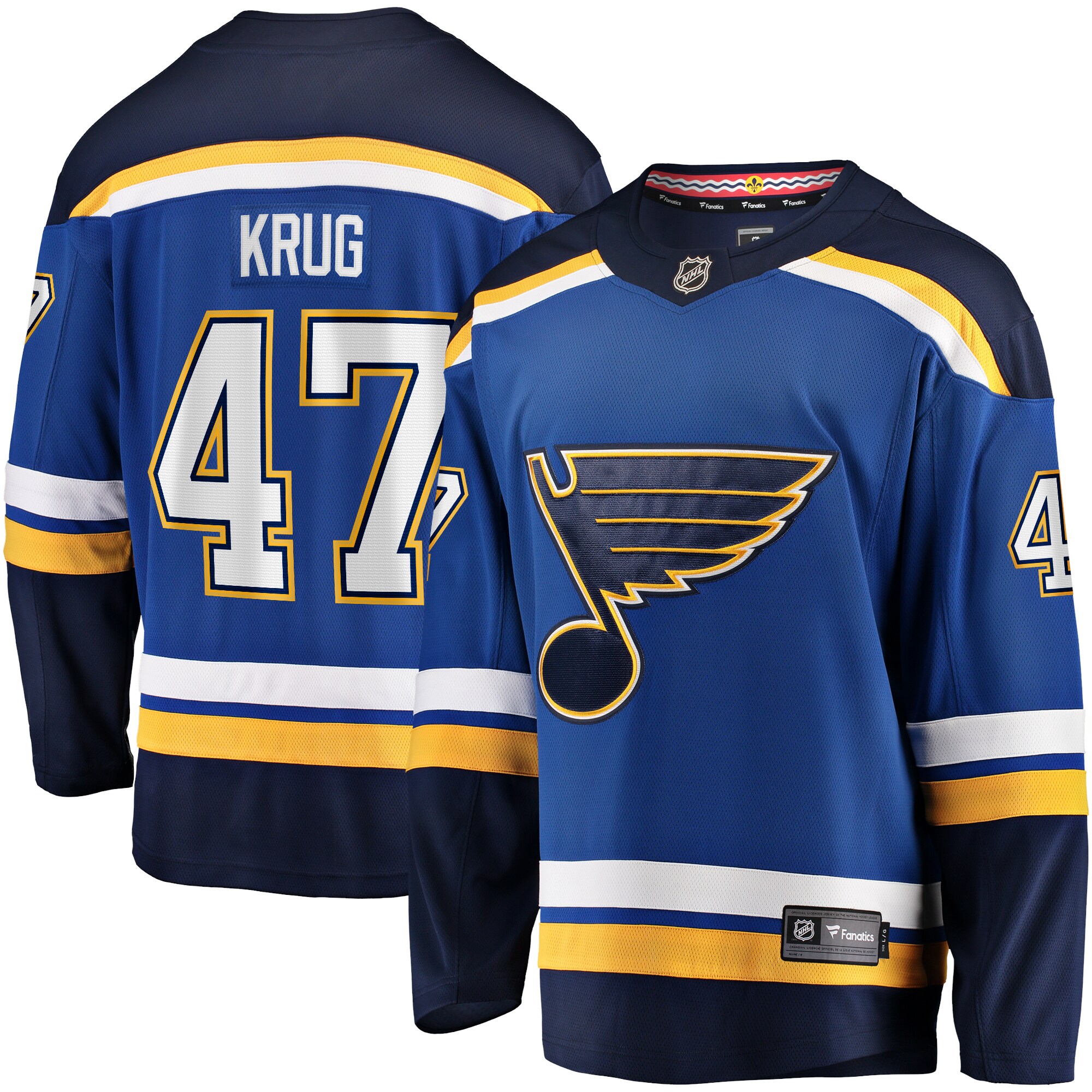 Torey Krug St. Louis Blues Fanatics Home Premier Breakaway Player Jersey – Blue