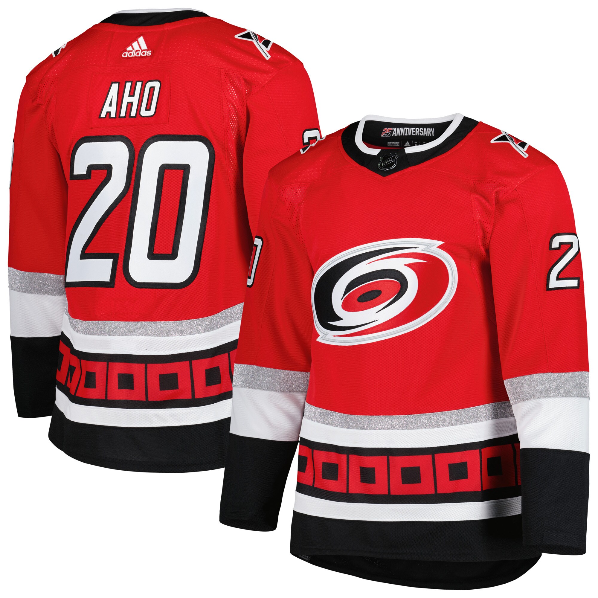 Sebastian Aho Carolina Hurricanes adidas Alternate Primegreen Authentic Player Jersey – Red