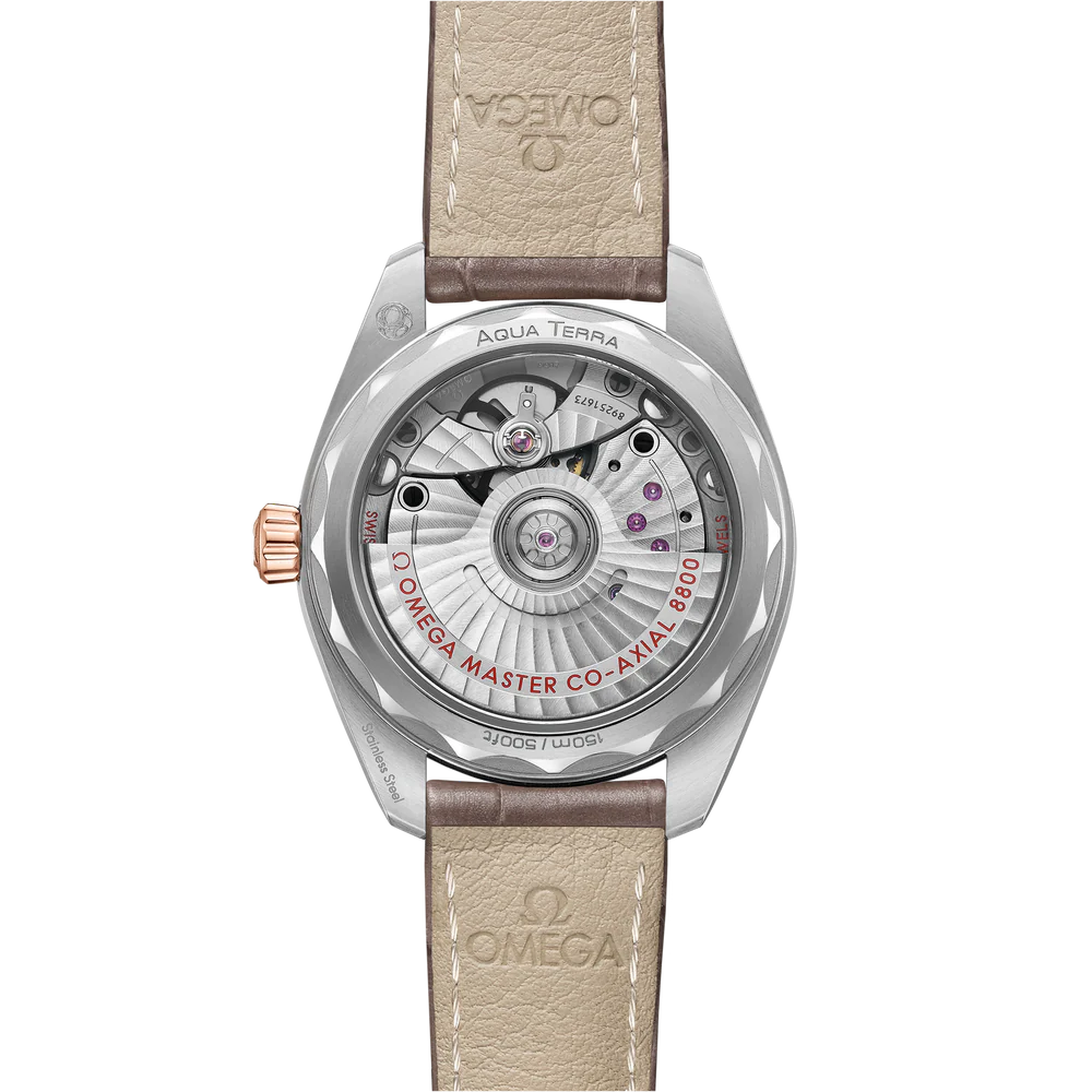 Omega Seamaster Aqua Terra 150M 34 mm Grey Dial Stainless Steel and Sedna™ 18k Rose Gold Strap 220.23.34.20.06.001