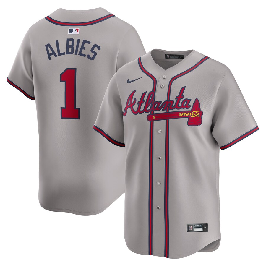 Ozzie Albies Atlanta Braves Away Limited Player Jersey Gray