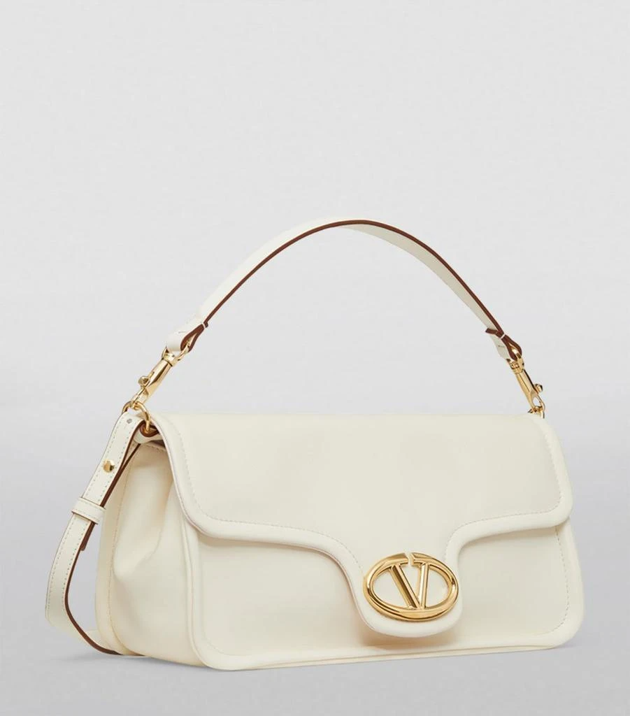 Valentino Garavani VLogo 1960 Nappa Leather Shoulder Bag White 28Cm