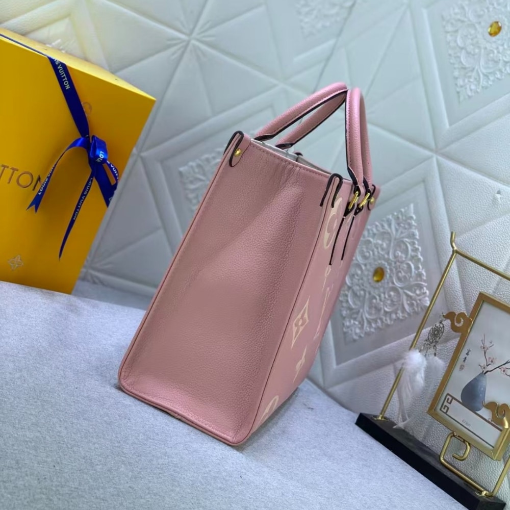 Louis Vuitton Onthego MM Monogram Empreinte Trianon Pink 33cm M46286