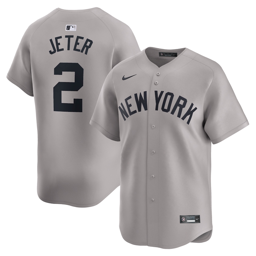 Derek Jeter New York Yankees Away Limited Player Jersey Gray