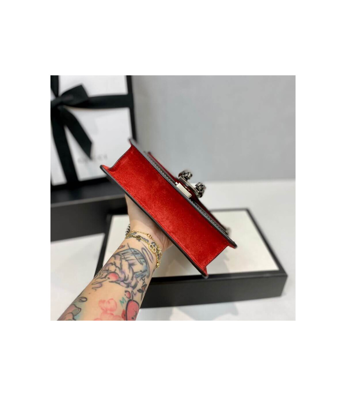 Gucci Dionysus GG Supreme Mini Bag Red 20cm