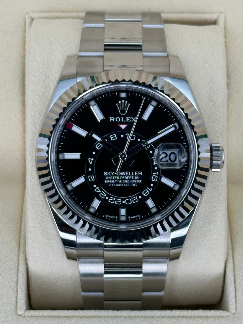 Rolex  Sky-Dweller 42mm 336934-0007 Stainless Steel Black Dial Oyster