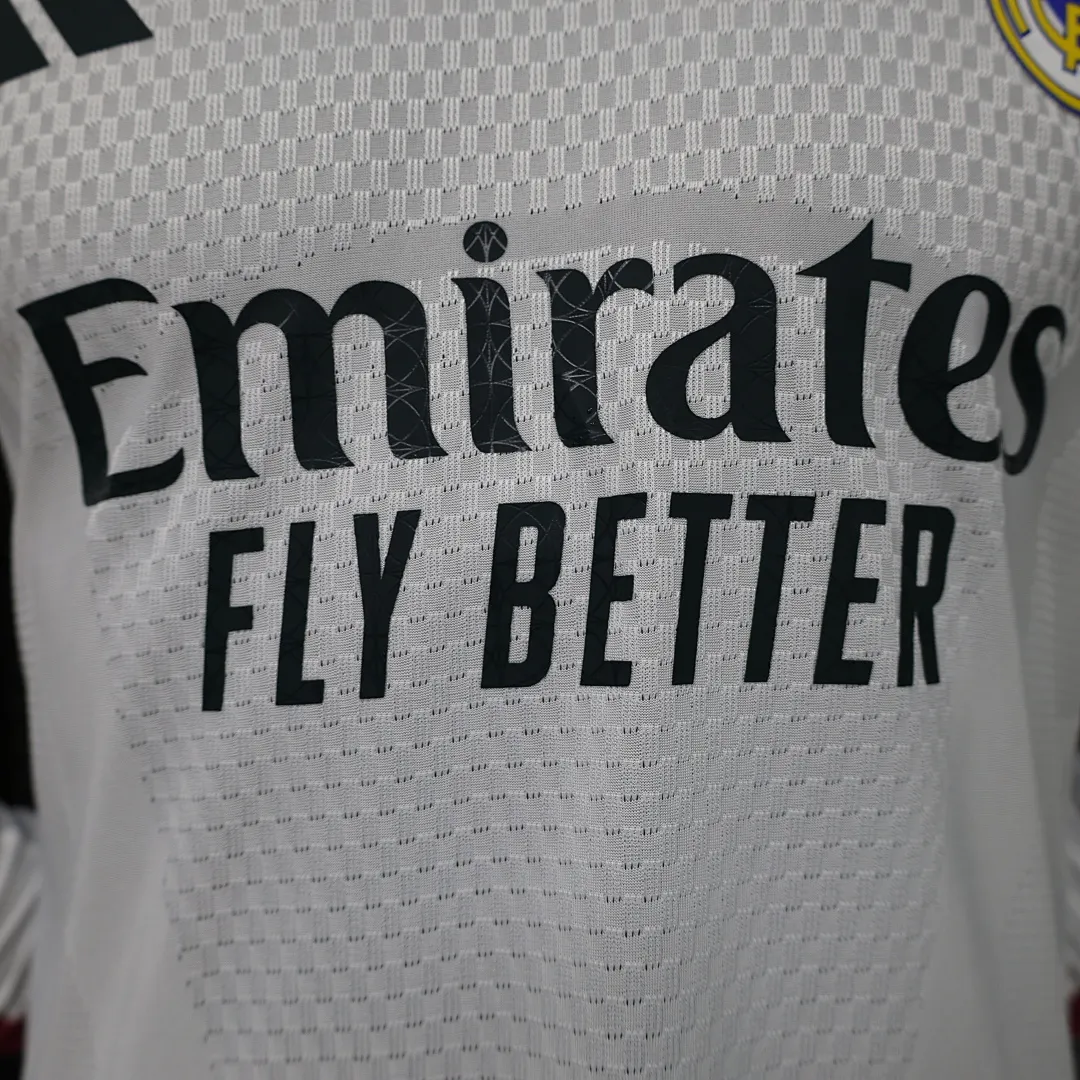 2026/27 La Liga Real Madrid Team Home Football Jersey Player Version Long Sleeves - JerseyFun