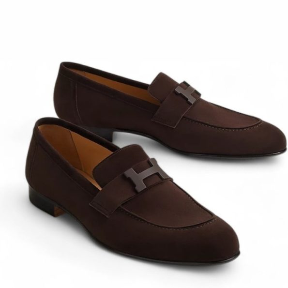 HERMES PARIS LOAFER MARRON EBENE