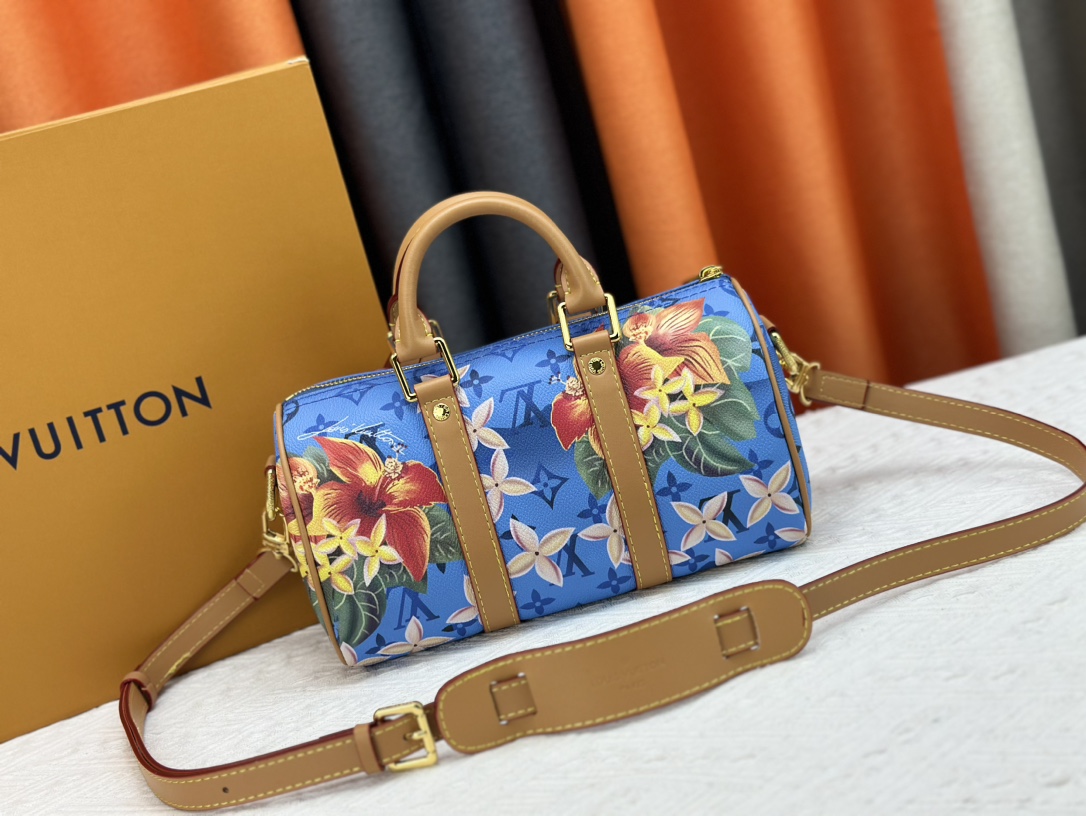 Louis Vuitton Keepall Bandouliere 25 Bright Blue 25Cm M24999