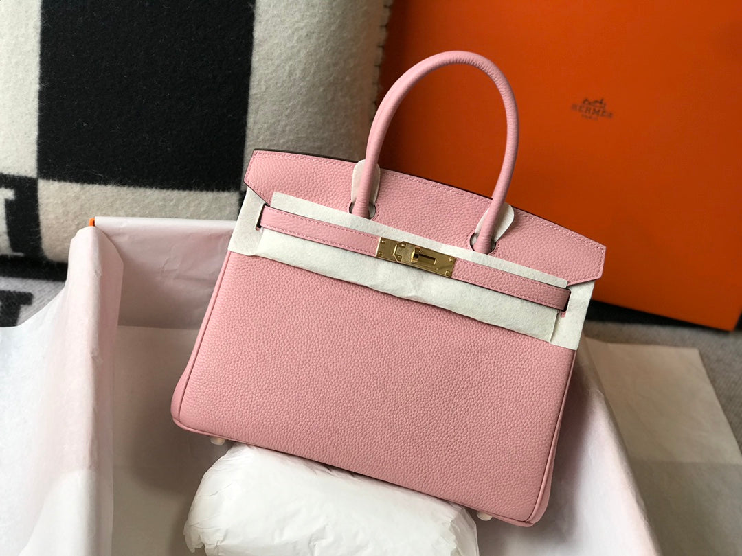 Hermes Birkin 35Cm Pink Togo Leather Gold Hardware