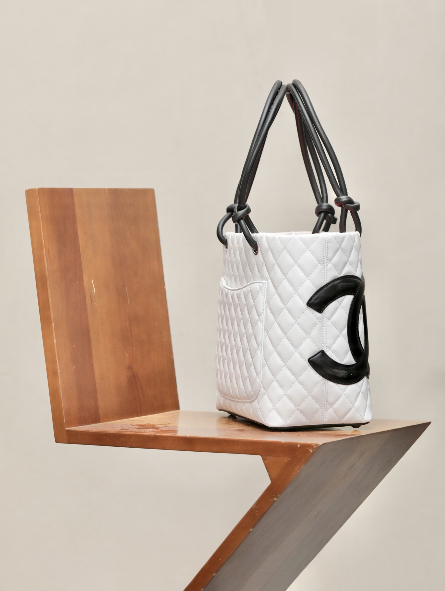 Chanel White Cambon Tote Bag White 30cm