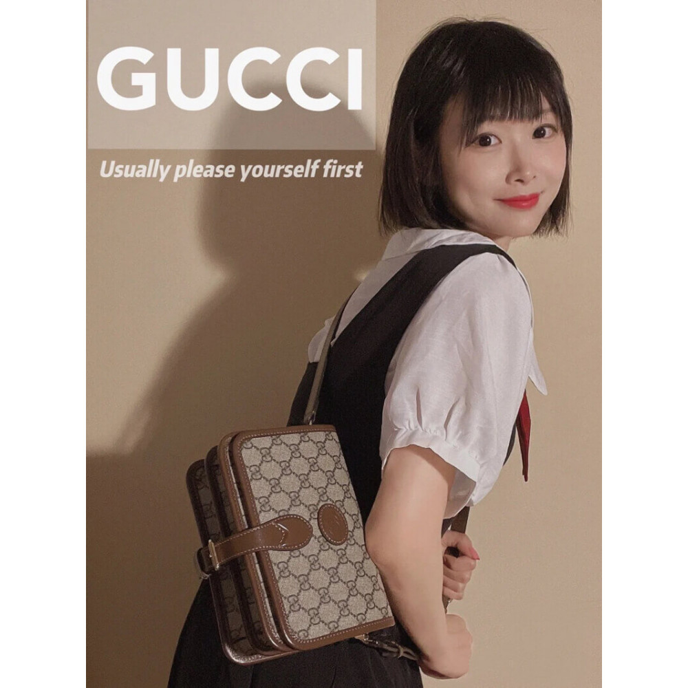 Gucci Mini Shoulder Bag with Interlocking G in GG Supreme