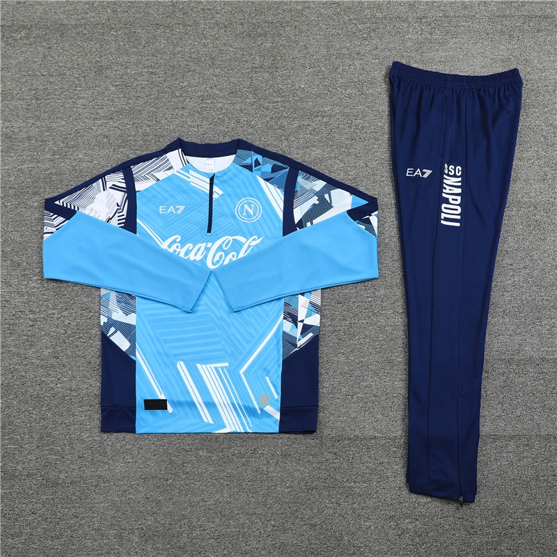 2024-25 Napoli Kids Half-Pull Training Suit Football Shirt Set