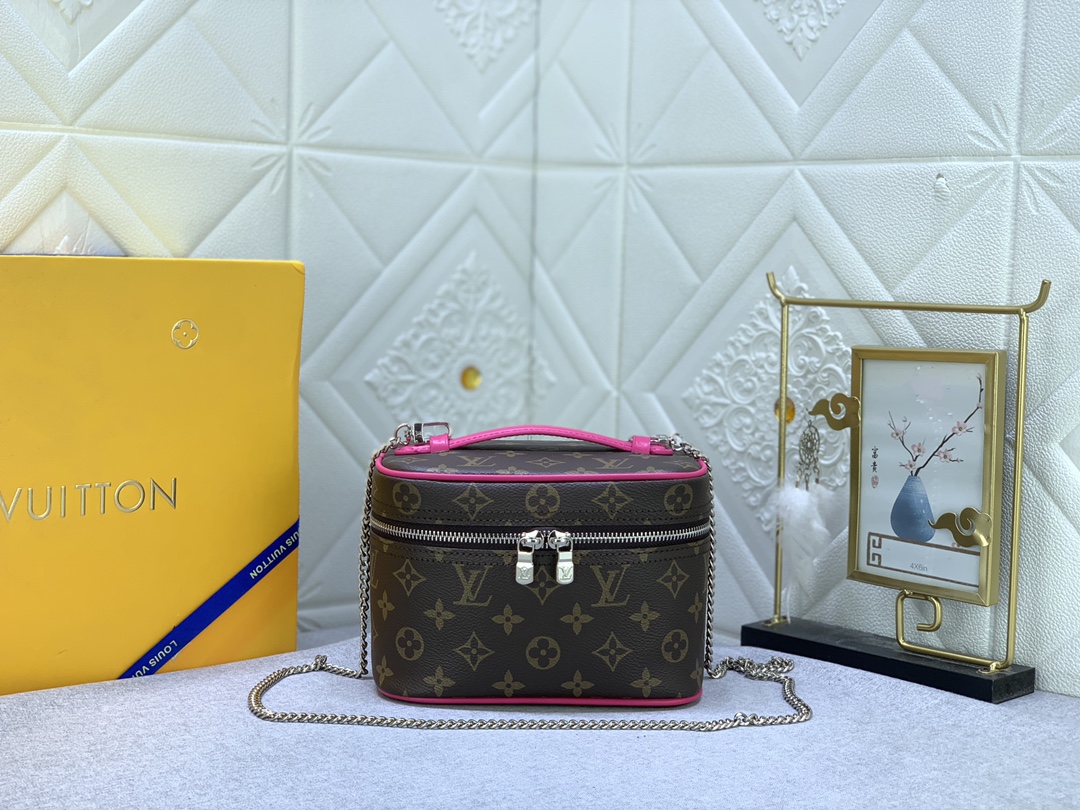 Louis Vuitton Nice Mini Monogram Canvas Pink 20Cm M46767
