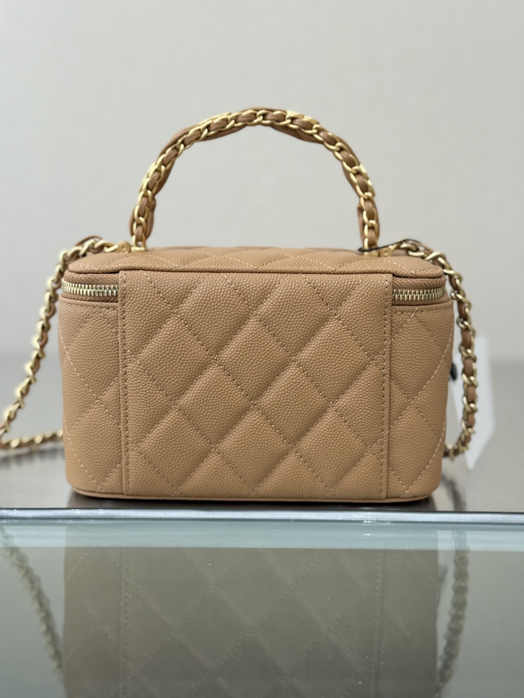 Vanity Case with Handle（Caramel）
